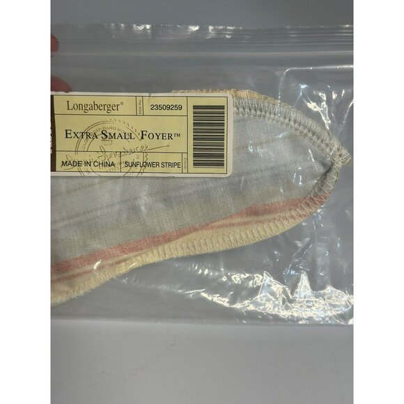 Longaberger Extra Small Foyer Basket Liner "Sunflower Stripes" #23509259 Floral - Picture 2 of 5